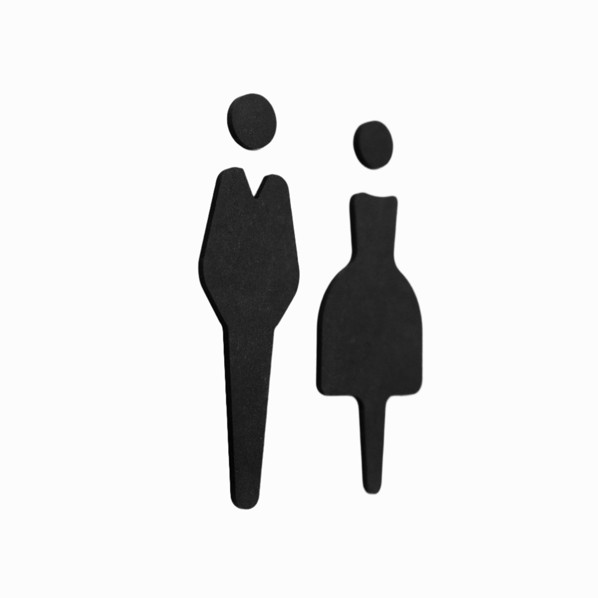 modern bathroom signage