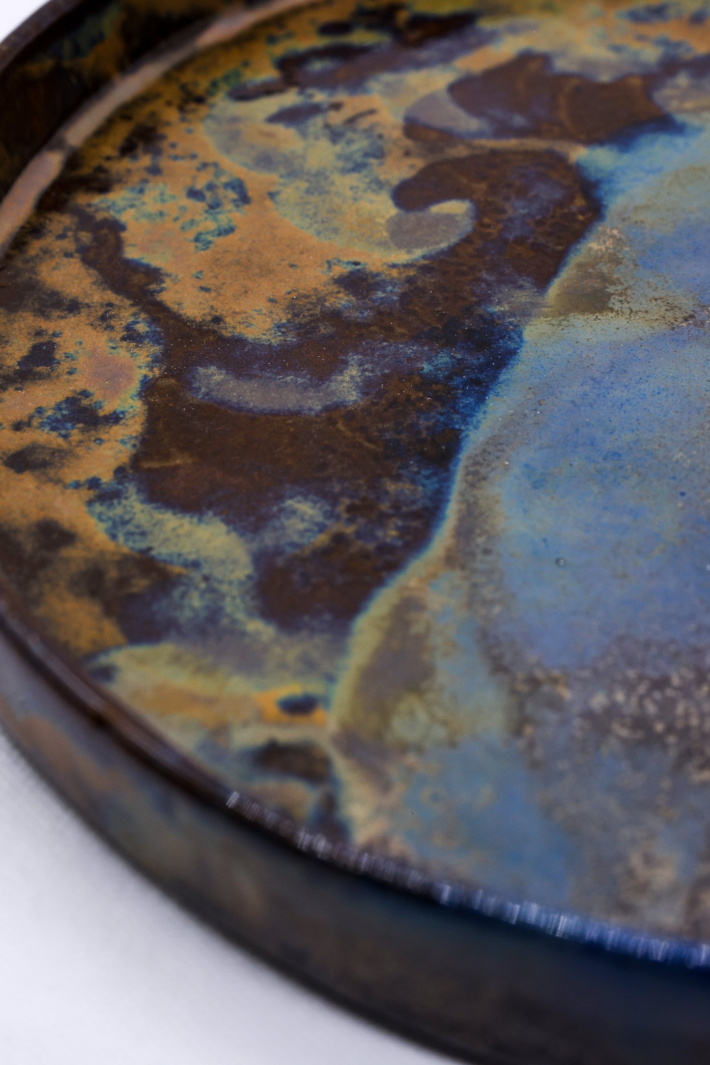 23 cm Oceanis Smoked Grey Large Stoneware Handmade Ceramic Dinner Plate