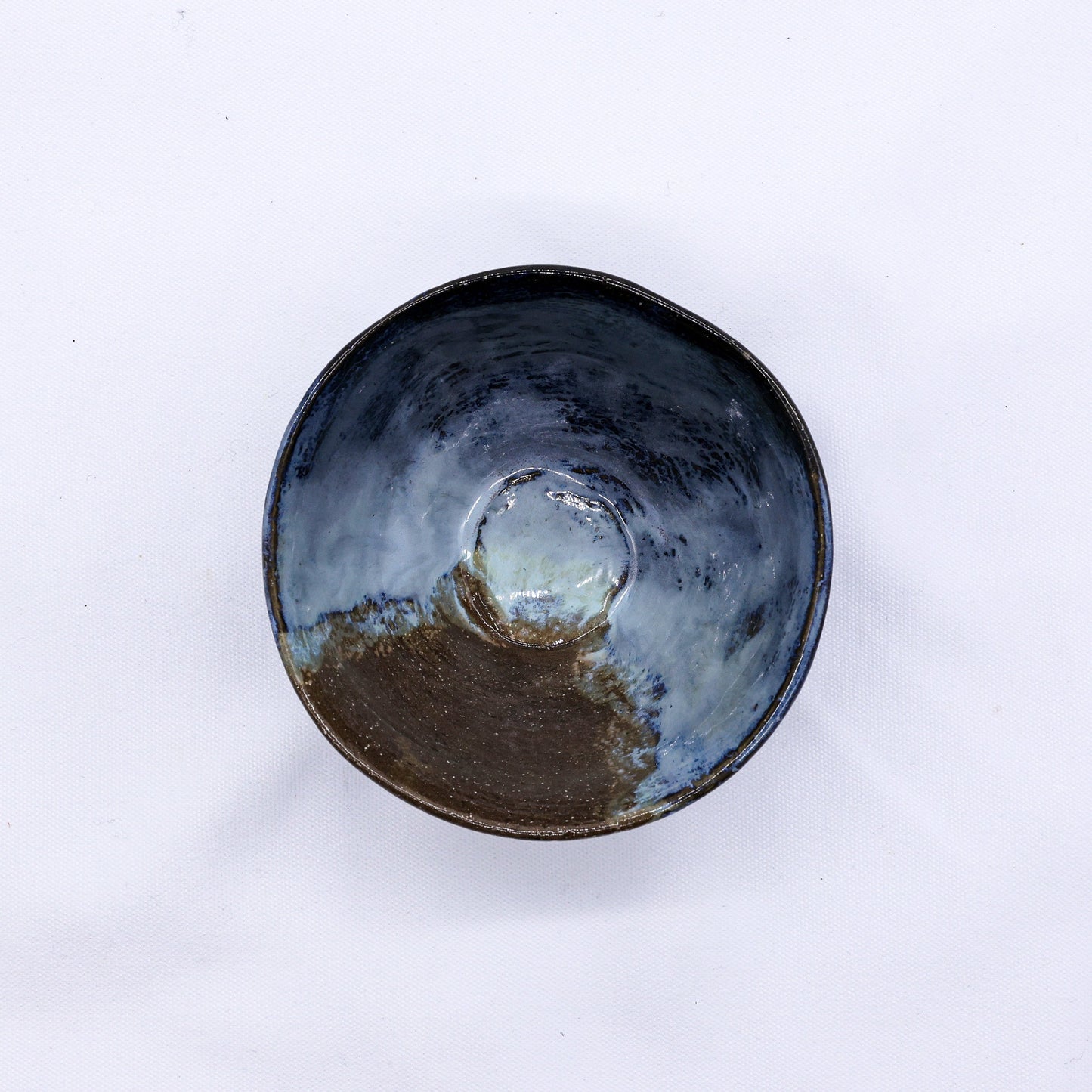 Small Smoked Grey Cold Aegean Fade Handmade Ceramic Stoneware Dinner Bowl