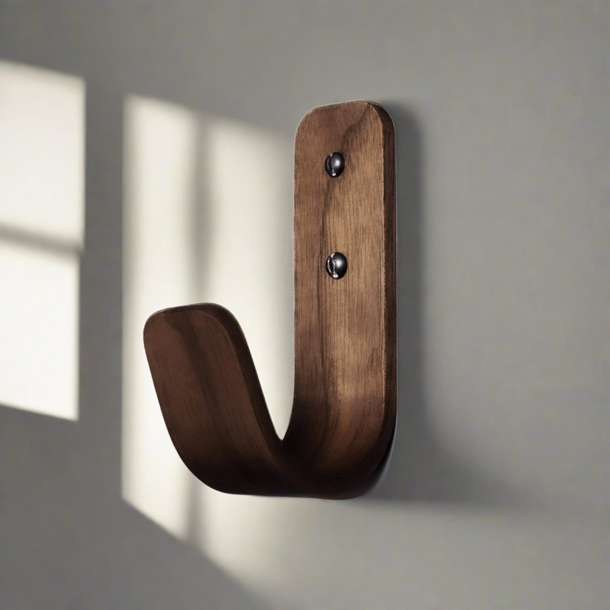 Modern coat hooks hardwood hooks made from walnut