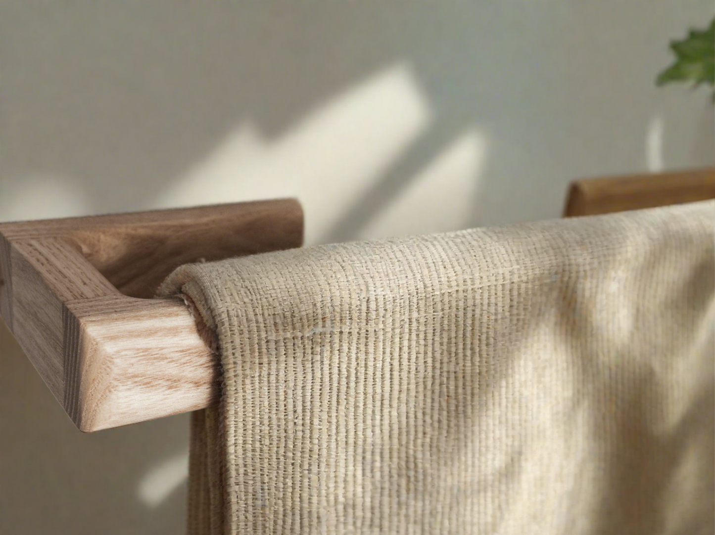 luxury wooden towel rail wall mounted handmade