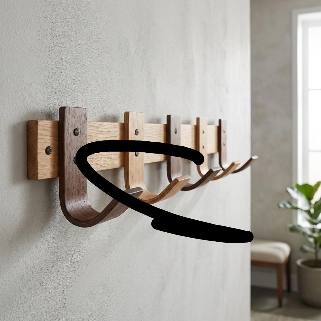 Portemanteau Design - Chêne Noyer Mixte