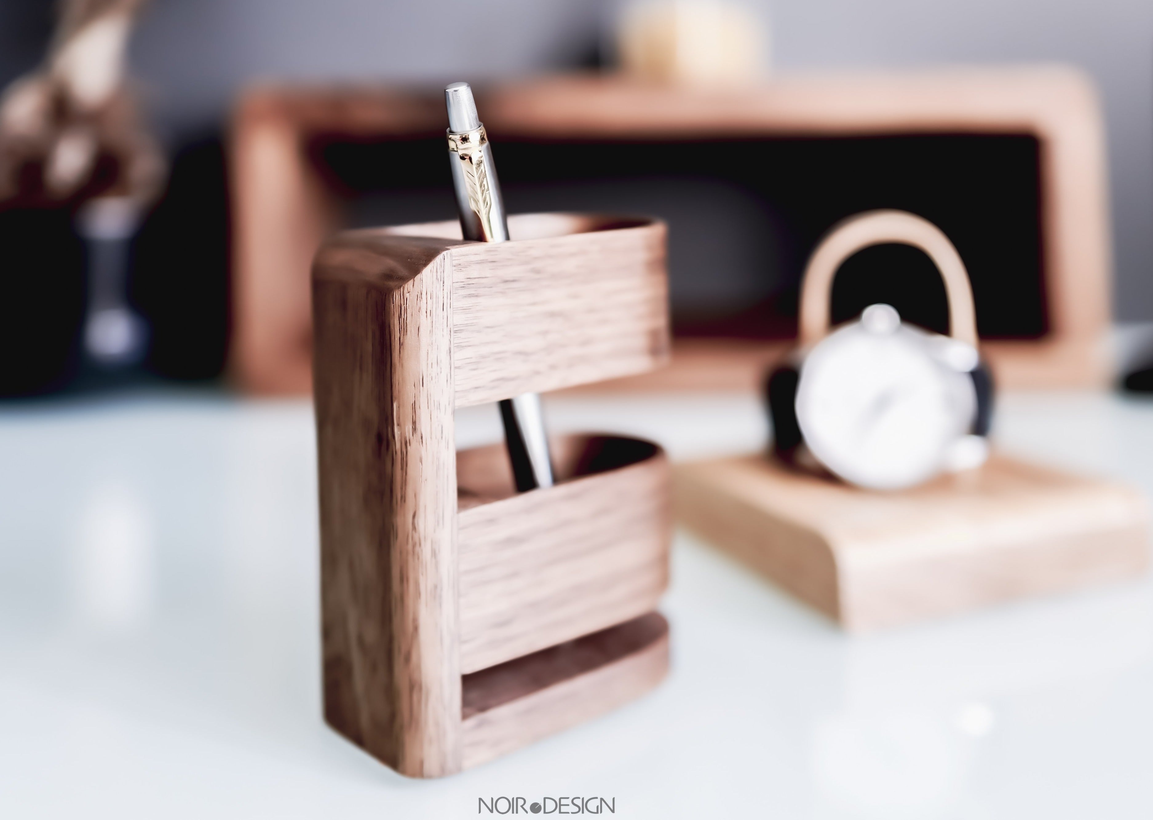 Suisse | Porte-stylo de luxe en noyer