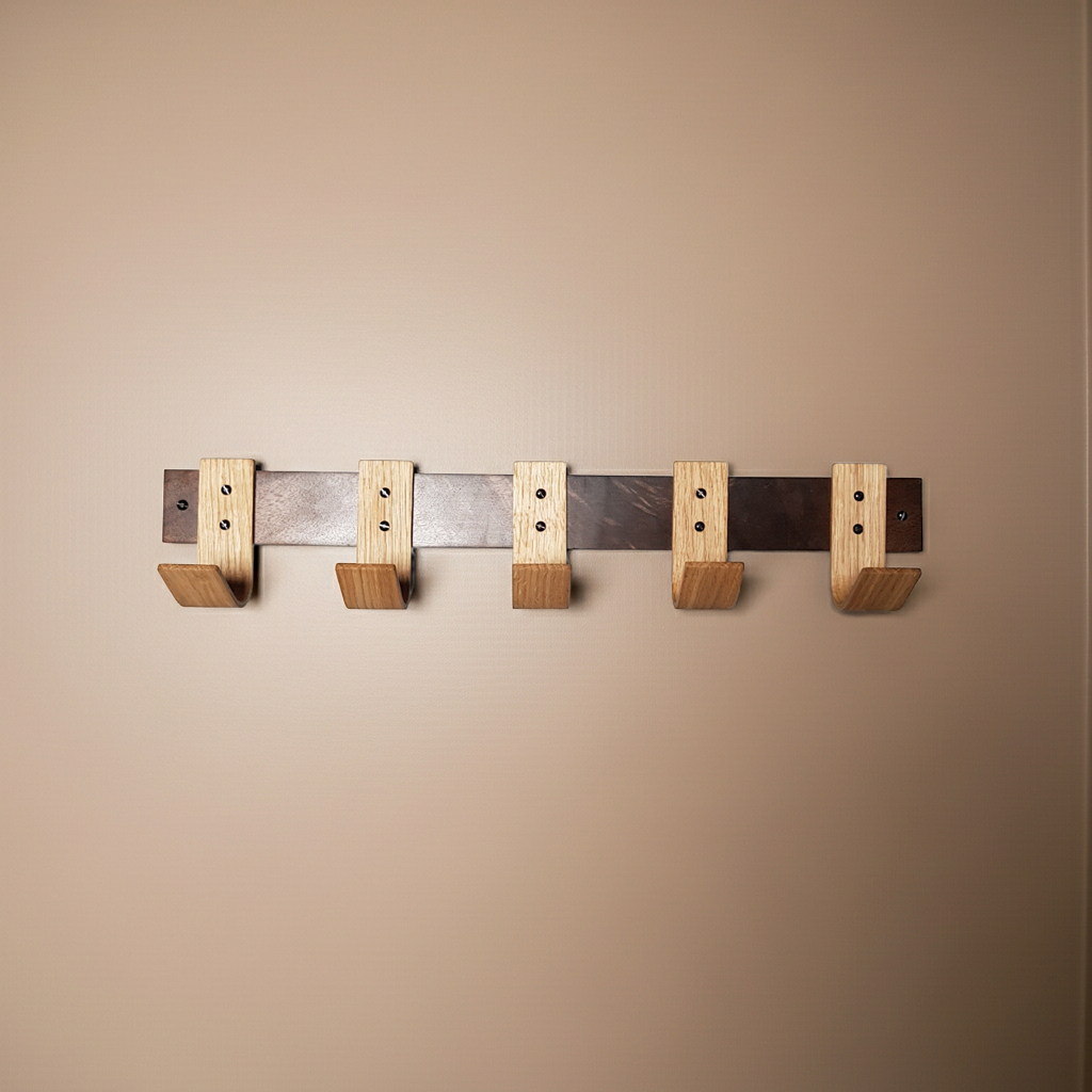 Portemanteau Late Night avec crochets en chêne