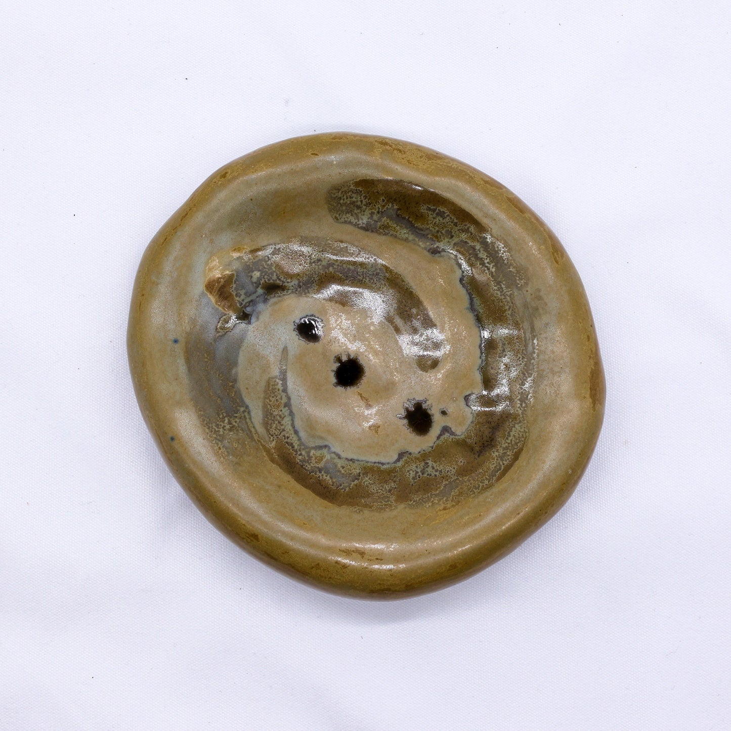 Bronze Olive Drift Stonecraft Harmony Handmade Ceramic Plate