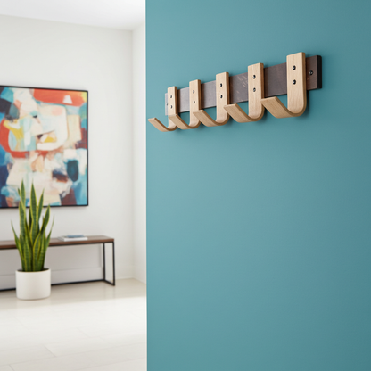 Portemanteau Late Night avec crochets en chêne