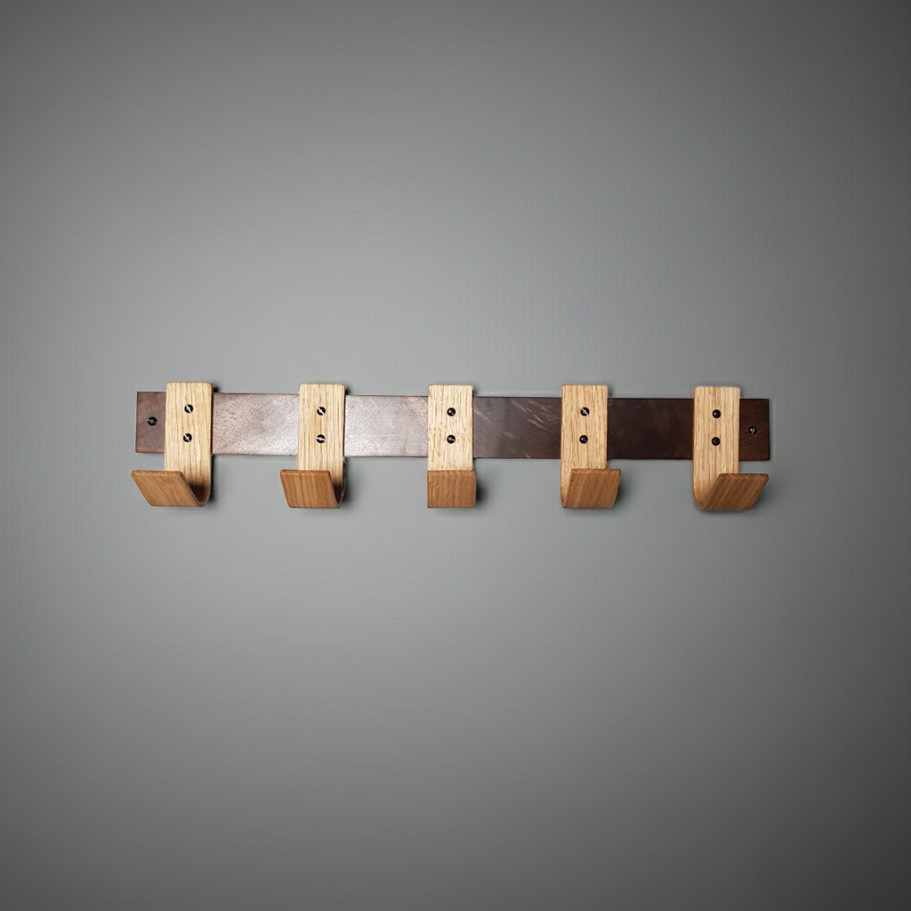 Portemanteau Late Night avec crochets en chêne