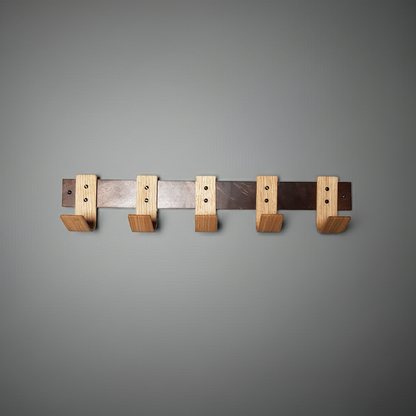 Portemanteau Late Night avec crochets en chêne