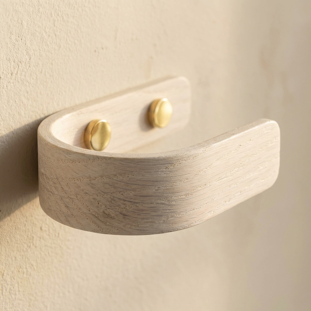 white oak curtain holdbacks for bedroom