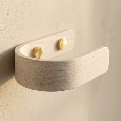 white oak curtain holdbacks for bedroom