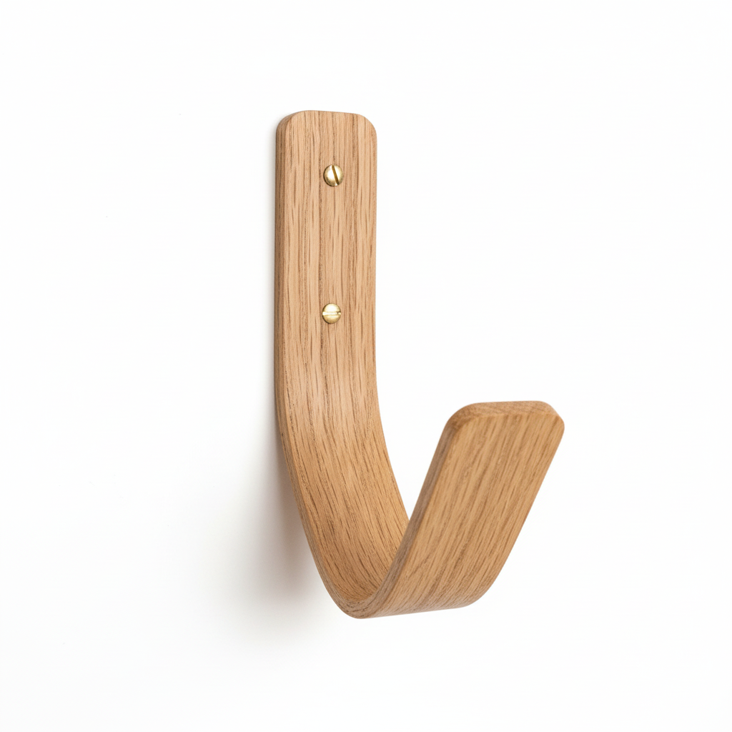 Oak Grain Detail showing the equality of the surfboard bracket