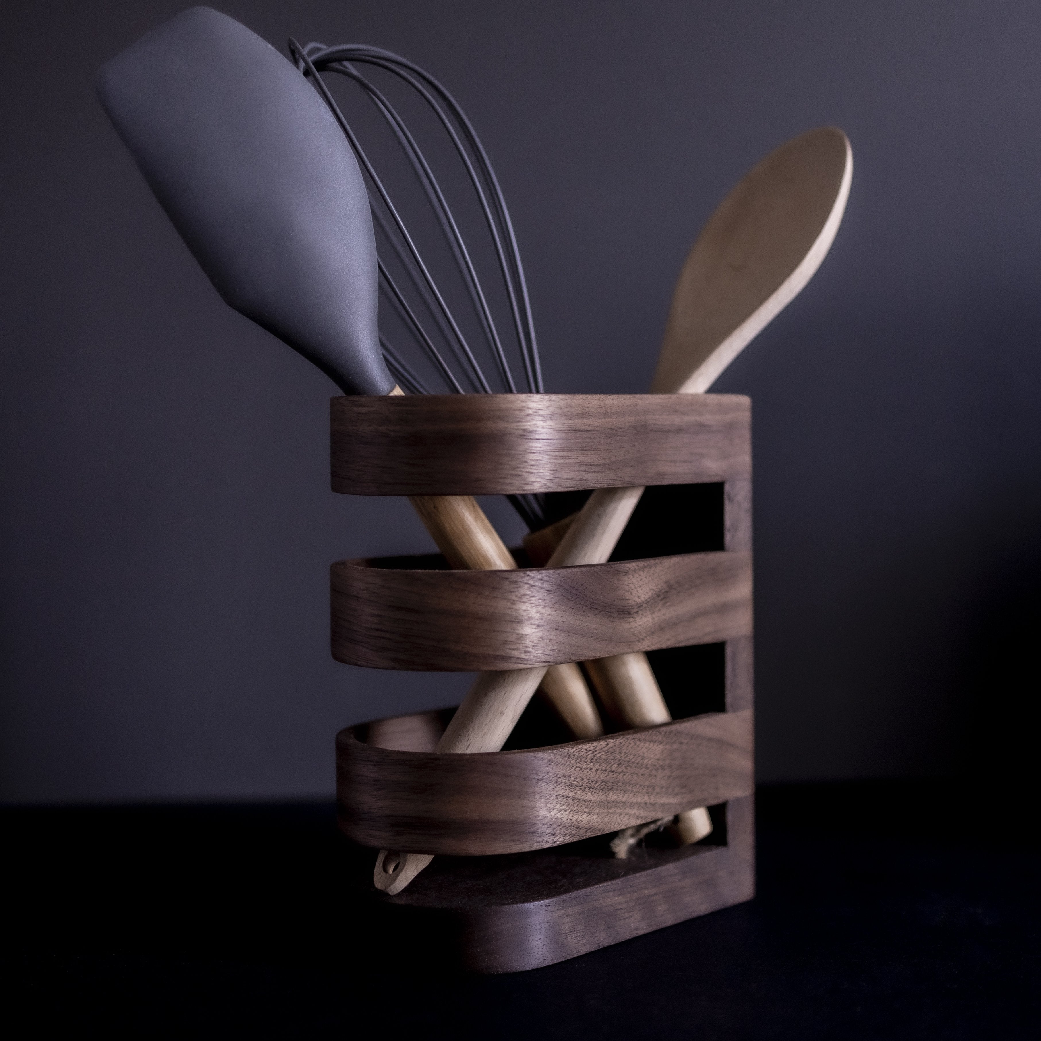 Kitchen Utensil Holder | American Black Walnut | Lux